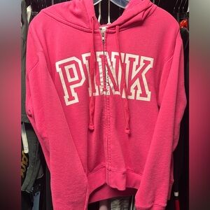 Lot of 6 Victoria secret Pink zip hoodies and 1 bling shirt